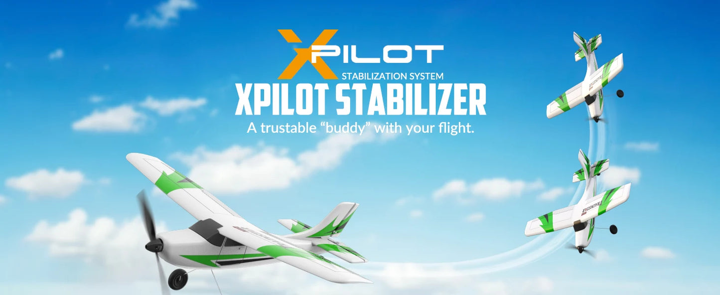 VOLANTEXRC RC Airplane Mini Trainstar 2.4GHz 3CH 3level Flight Control Fixed Wing Airplane Remote Control One-Key U-Turn Easy To Fly For Beginners 761-1RTF