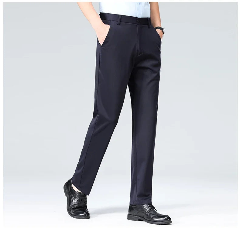 Thin Trousers Men Formal Dress Suit Pants