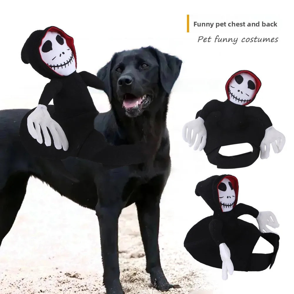 Halloween Pet Cosplay Costume Scary Doll Horseback Riding Outfit