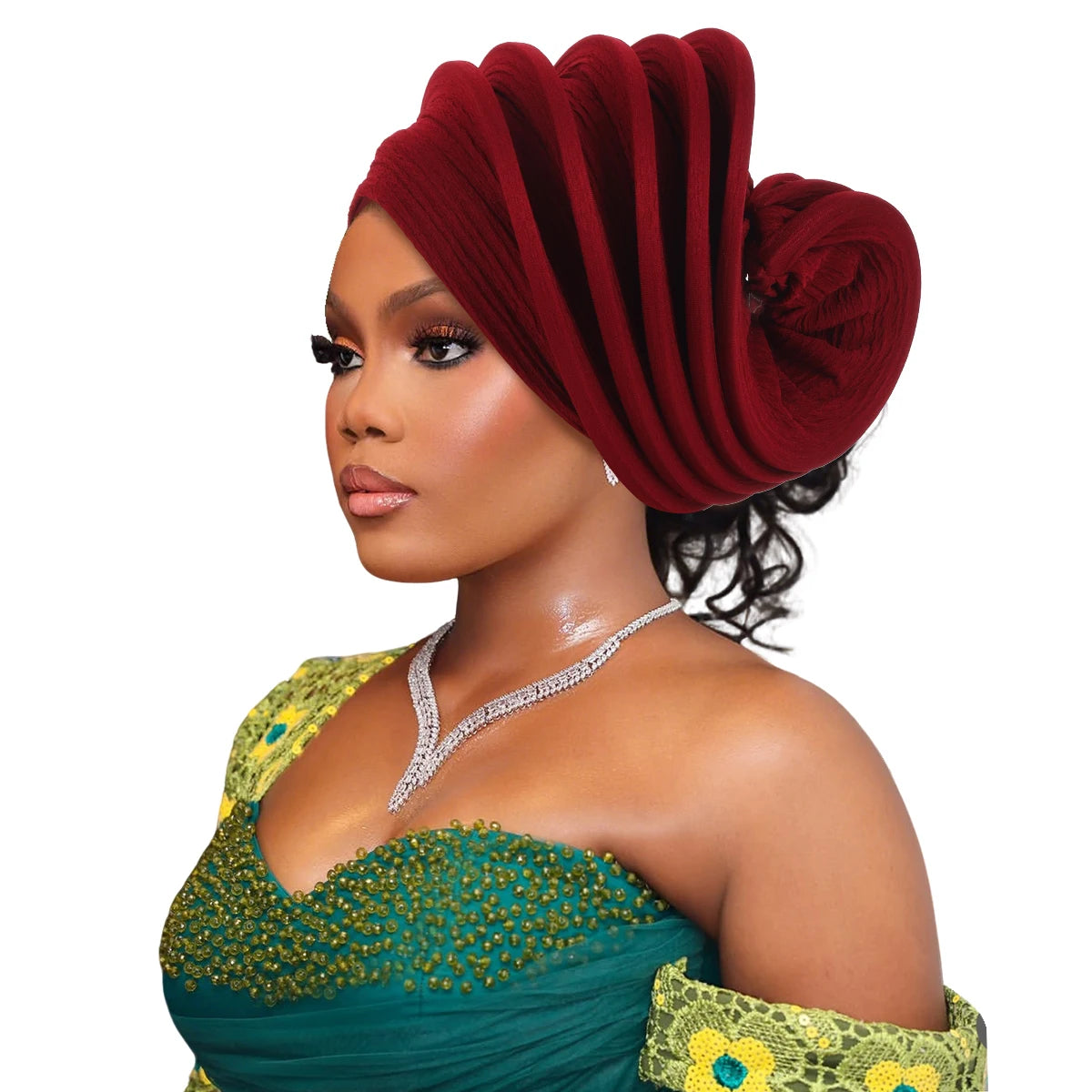 New Design Already Made African Headtie Turban Cap Lady Head Wraps Nigerian Wedding Auto Gele Party Headgear Headpiece Hat