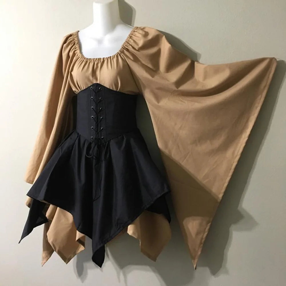 Halloween Cosplay Vintage Fairy Elf Costume Dress