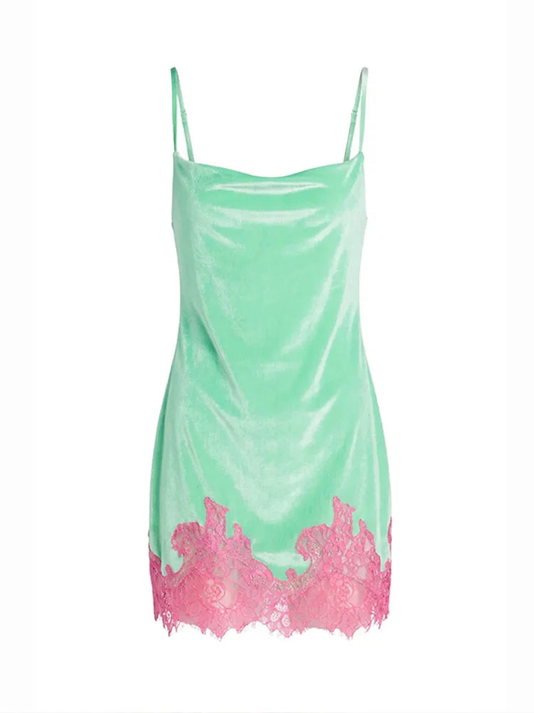 Sequined Sleeveless V-Neck Sling Loose Mini Dresses