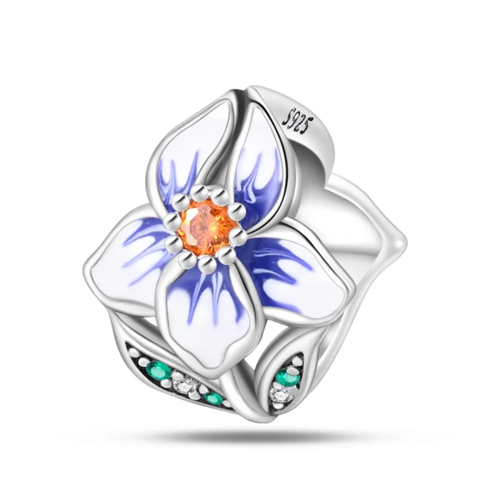 Purple Series 925 Sterling Silver Dreamy Lily Flower