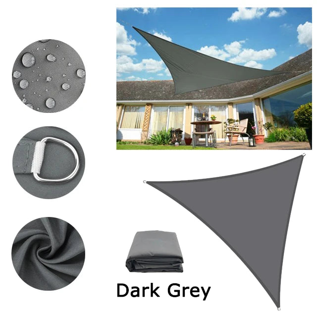 5x5x5/2x2x2M Waterproof Sun Shelter Triangle Sunshade Protection