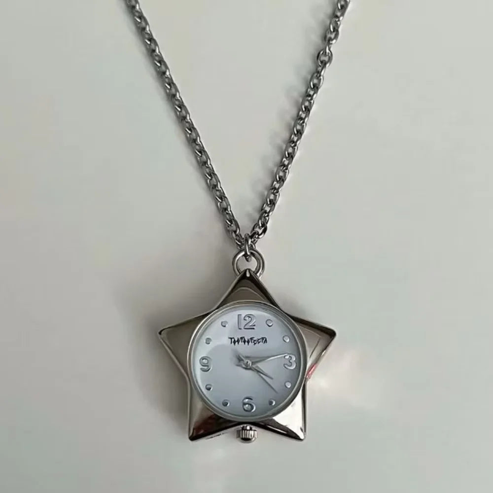 Star Pocket Adjustable Watch Clock Keychain Zinc Alloy