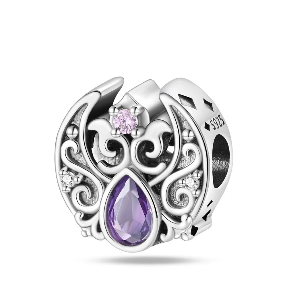 Purple Series 925 Sterling Silver Dreamy Lily Flower