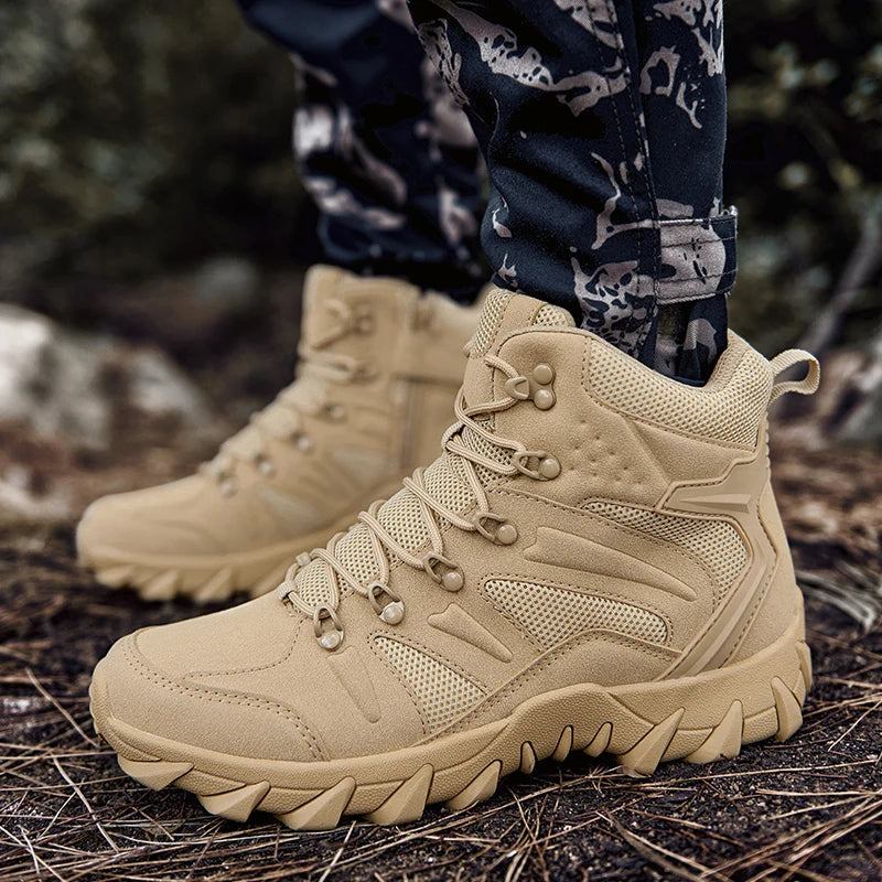 Men's Casual Shoesthick Bottom Lace-up Workwear  Shoes Men for Work Outdoor Men's Shoe High Quality Autumn Winter Hiking Boots