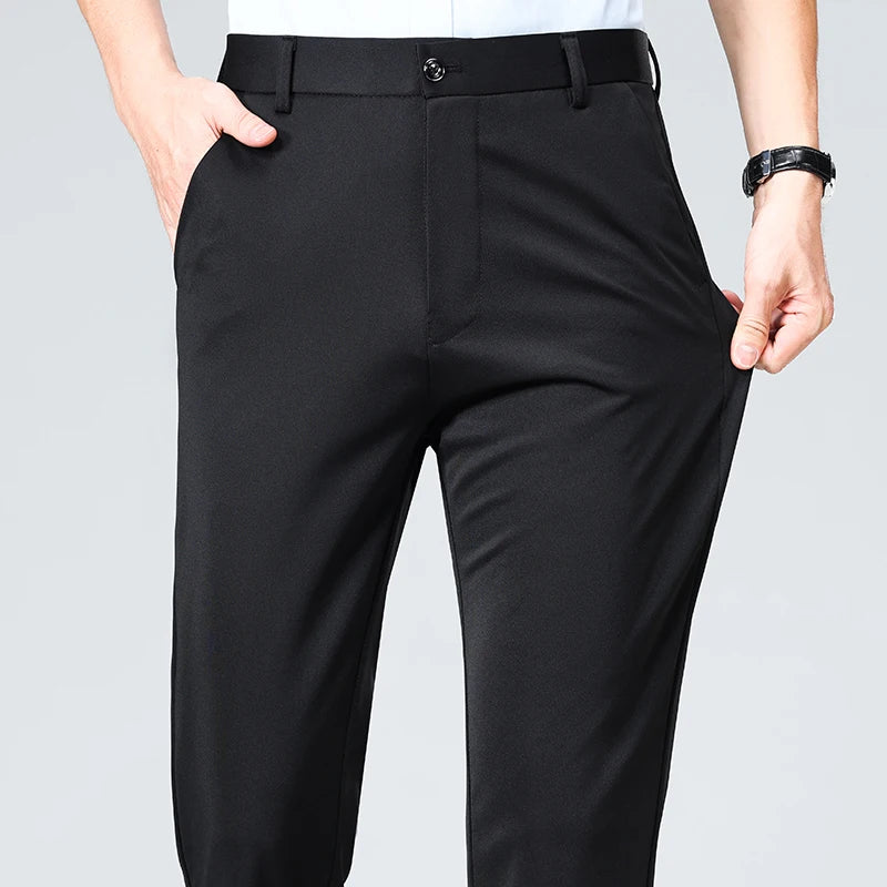 Thin Trousers Men Formal Dress Suit Pants