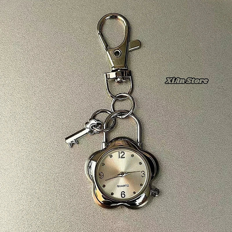 Star Pocket Adjustable Watch Clock Keychain Zinc Alloy