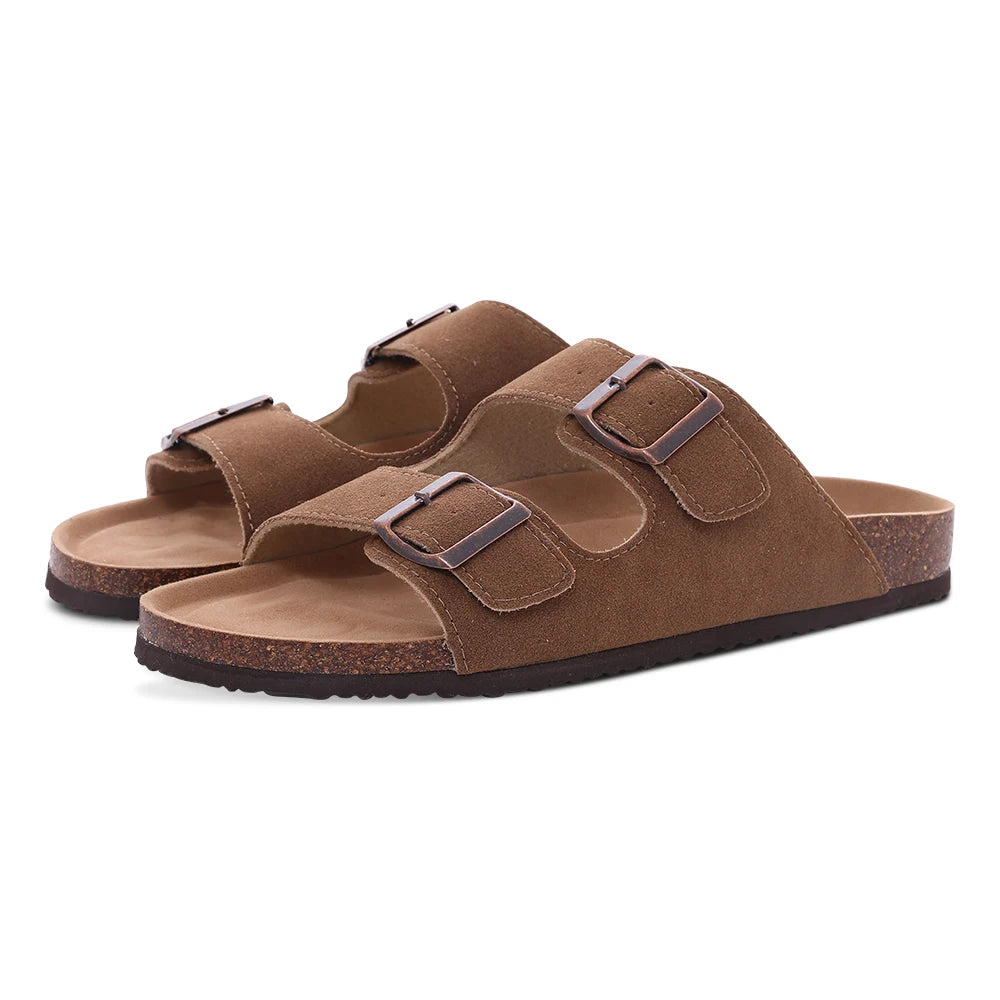 Cork Sandals For Women Men Fashion Soft Thick Sole Cork Slippers Summer Beach Sandals Home Open Toe Flat Sandals