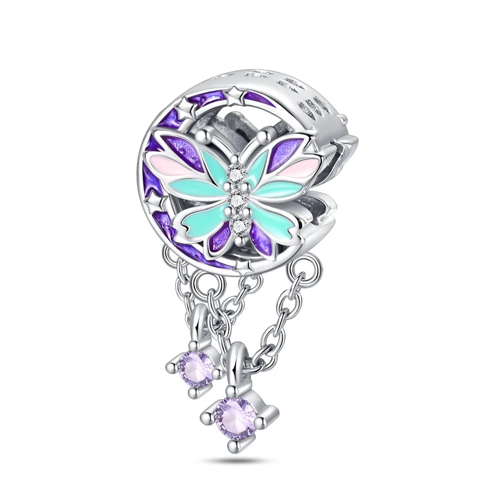 Purple Series 925 Sterling Silver Dreamy Lily Flower