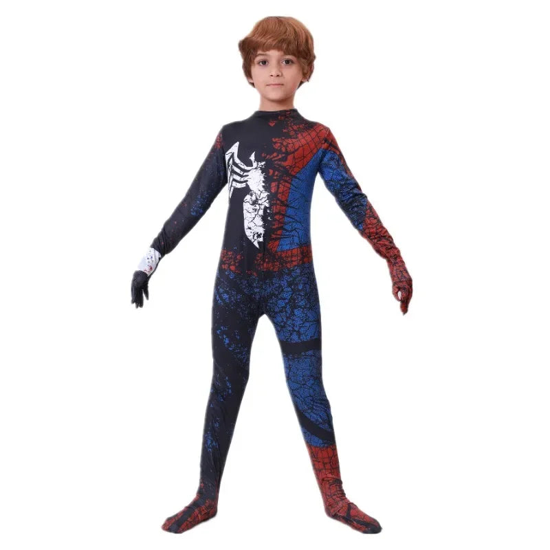 Superhero Bodysuit Printed Grid Pattern