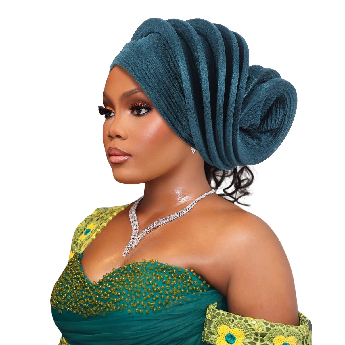 New Design Already Made African Headtie Turban Cap Lady Head Wraps Nigerian Wedding Auto Gele Party Headgear Headpiece Hat