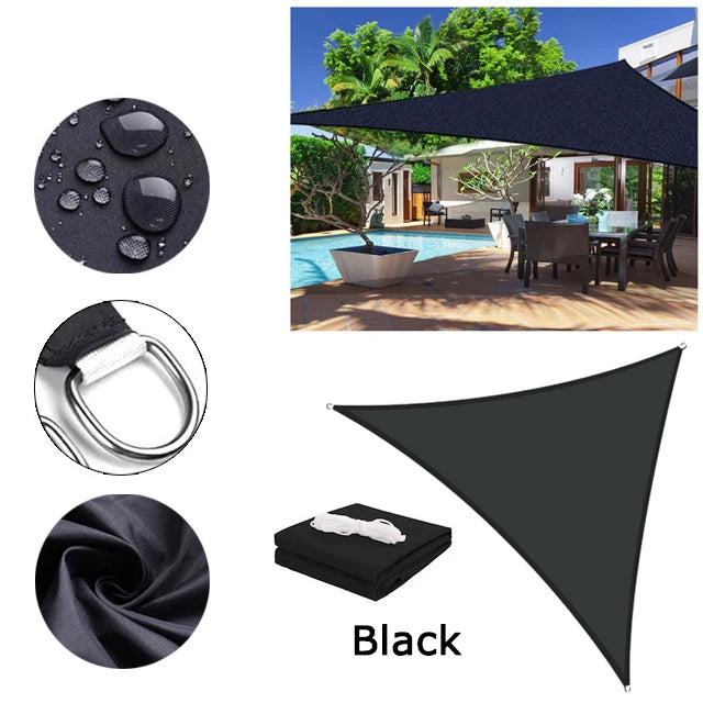 5x5x5/2x2x2M Waterproof Sun Shelter Triangle Sunshade Protection