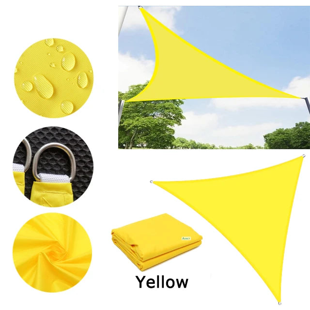 5x5x5/2x2x2M Waterproof Sun Shelter Triangle Sunshade Protection