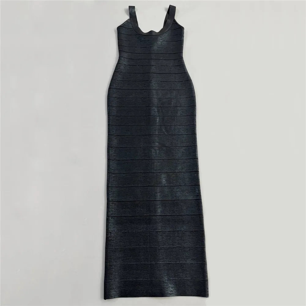 Spaghetti Strap Maxi Bandage Dress