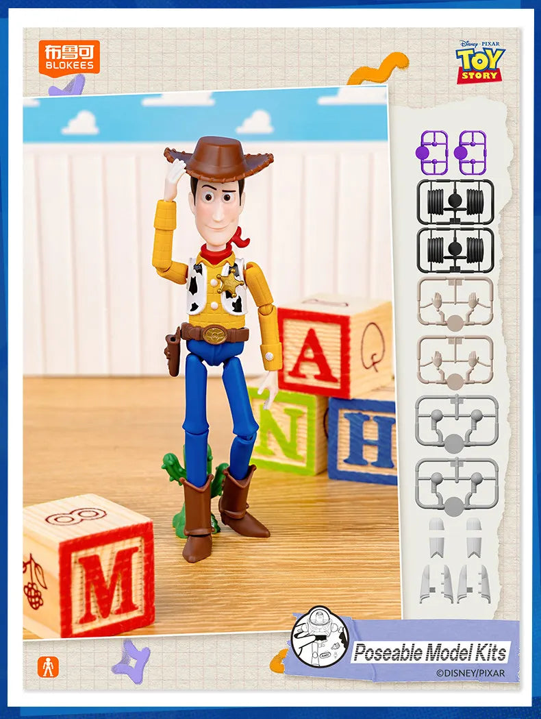 BLOKEES Original Toy Story Disney Pixar Woody Buzz Lightyear Jessie Rex Bullseye Alien Action Figures Assemble Model Toys Gift
