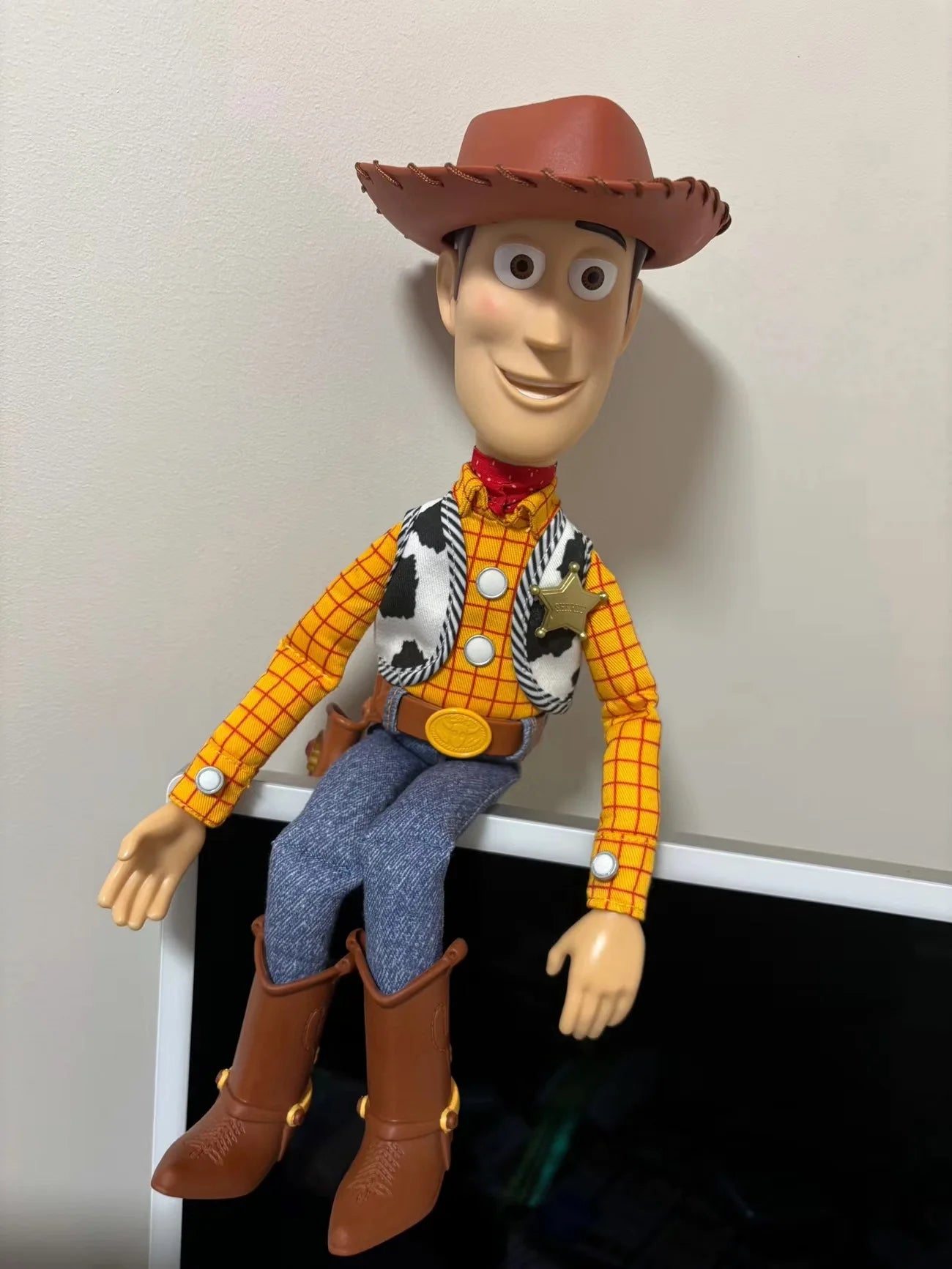 Disney Hot Movie Pixar Toy Story 5 40cm Woody Action Figures English Sound Character Doll Cloth Cowboy Birthday Xmas Gift