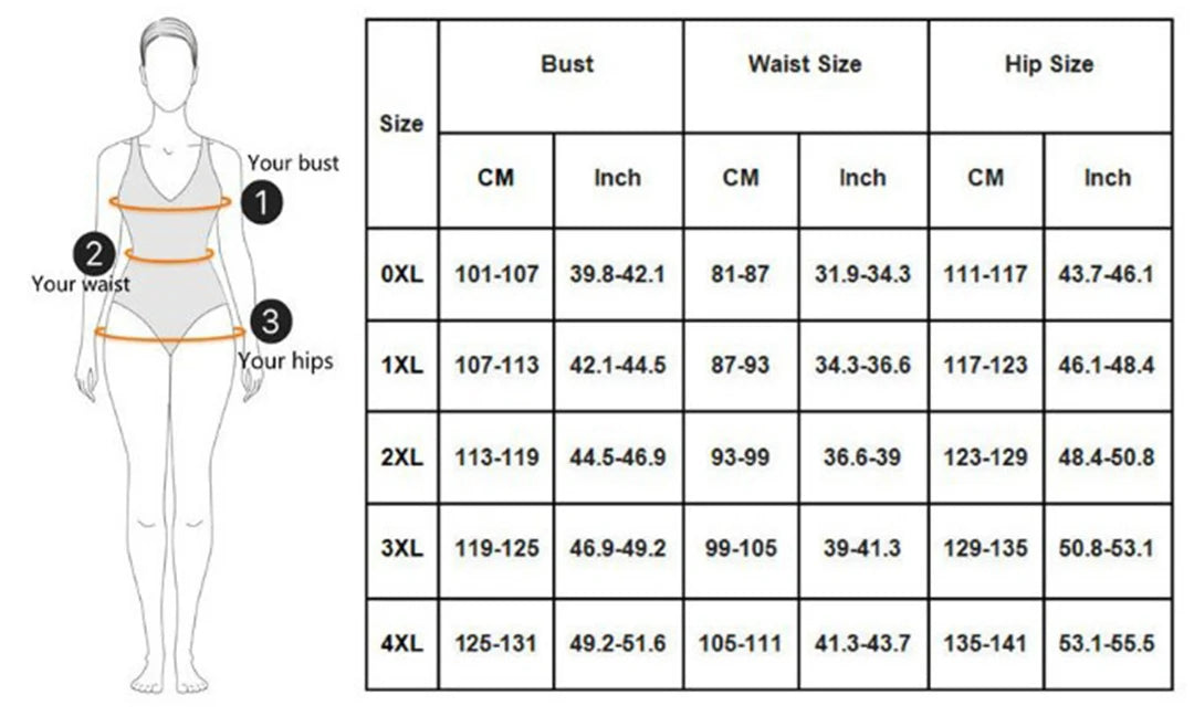 0XL - 4XL 3PCS Bikini Plus Size Swimwear