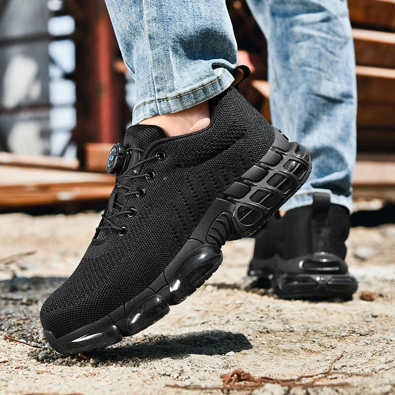 Men's Military Tactical Boots Army Boots Men Side Zipper Military Boots Men Anti-Slip Ankle Boots Work Safety Shoes Hiking Shoe
