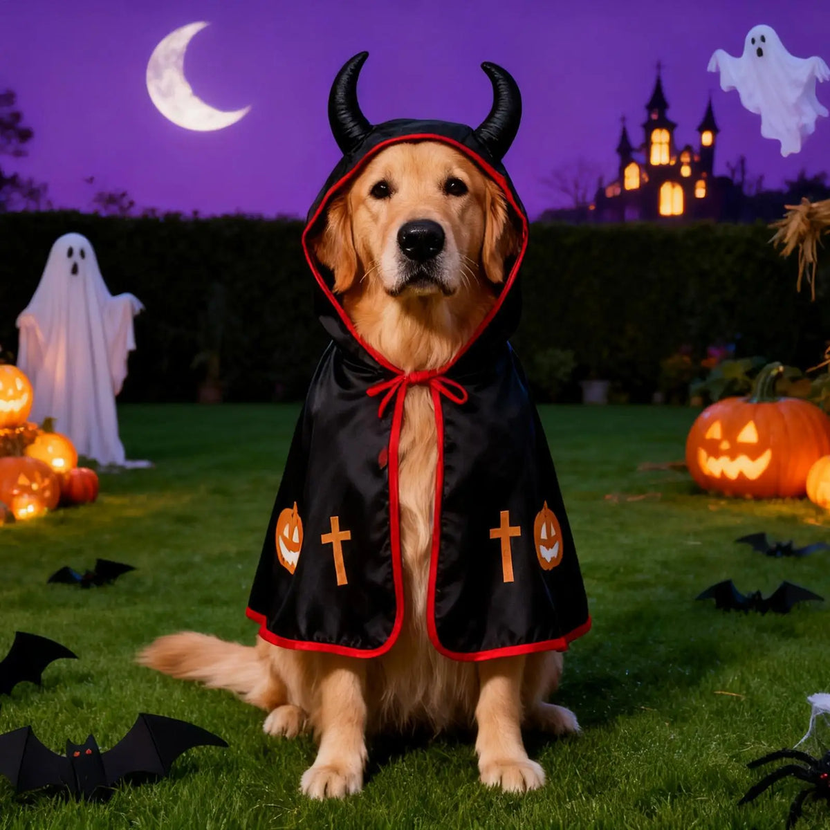 Halloween Cat Dog Costumes Funny Puppy Cloak