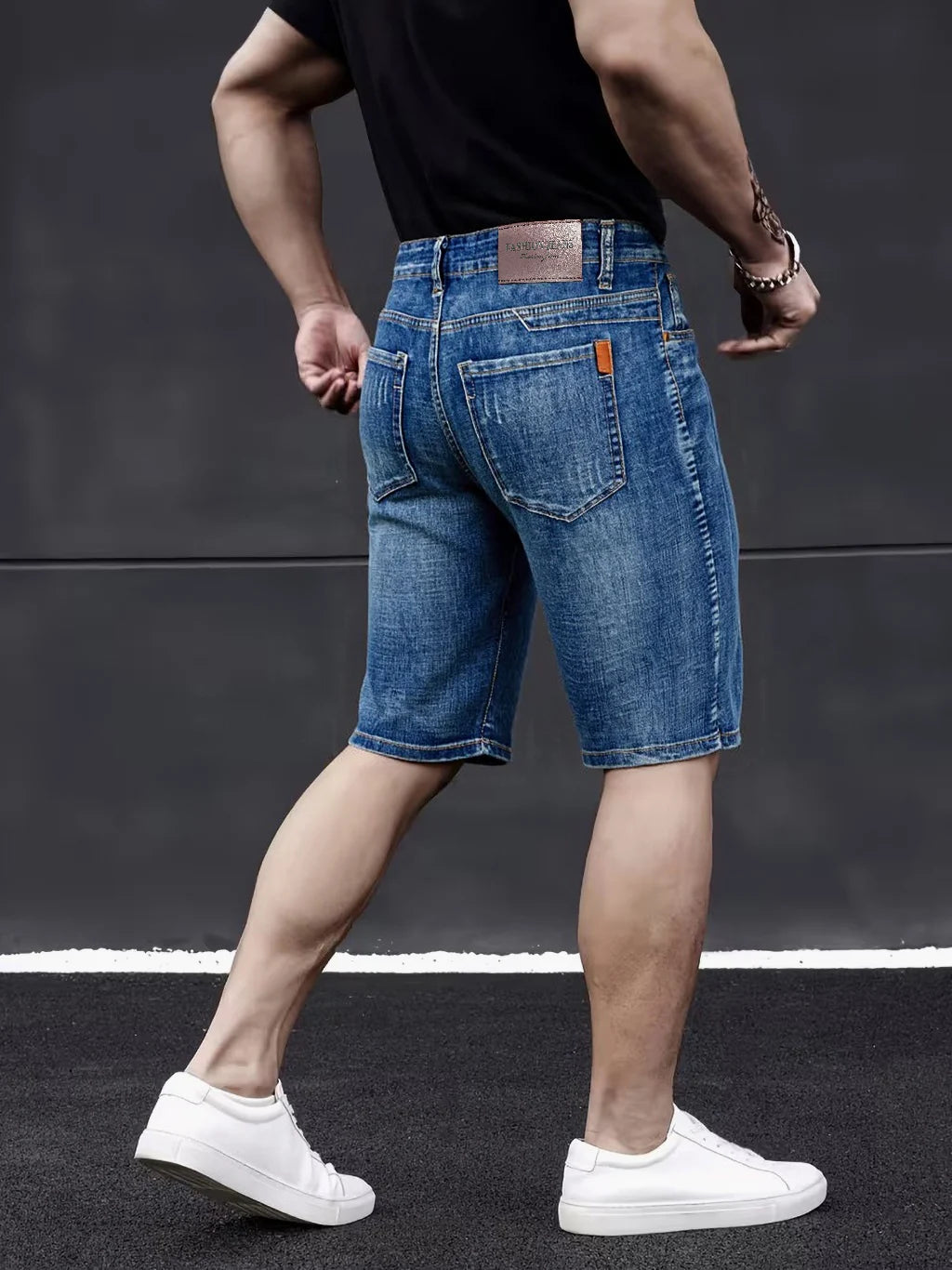 2026 Classic Style Men's Slim Denim Shorts Summer New Business Fashion Thin Stretch Short Casual Pants Male Size 40