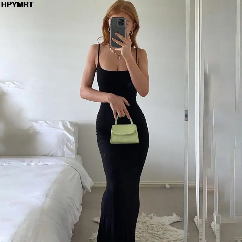 Satin Slip Sleeveless Backless  Maxi Dress