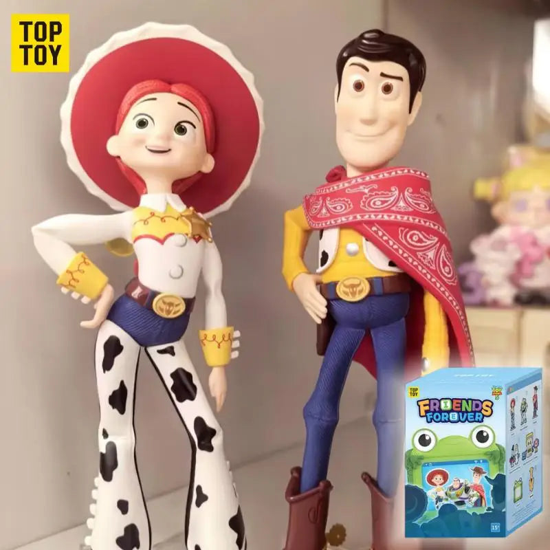 Toptoy Toy Story 5 Forever Friends Blind Box Action Figures Buzz Lightyear Jessie Woody Doll Action Figures Mystery Box Toy Gift