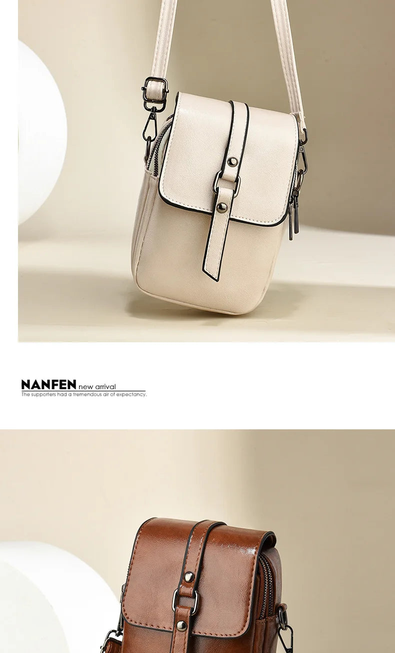 Flap Phone Bag High Quality Pu Leather Shoulder Bags for Women New Ladies  Crossbody Bag Luxury Brand Designer Handbags