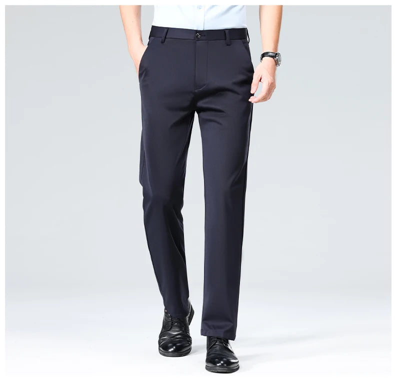 Thin Trousers Men Formal Dress Suit Pants