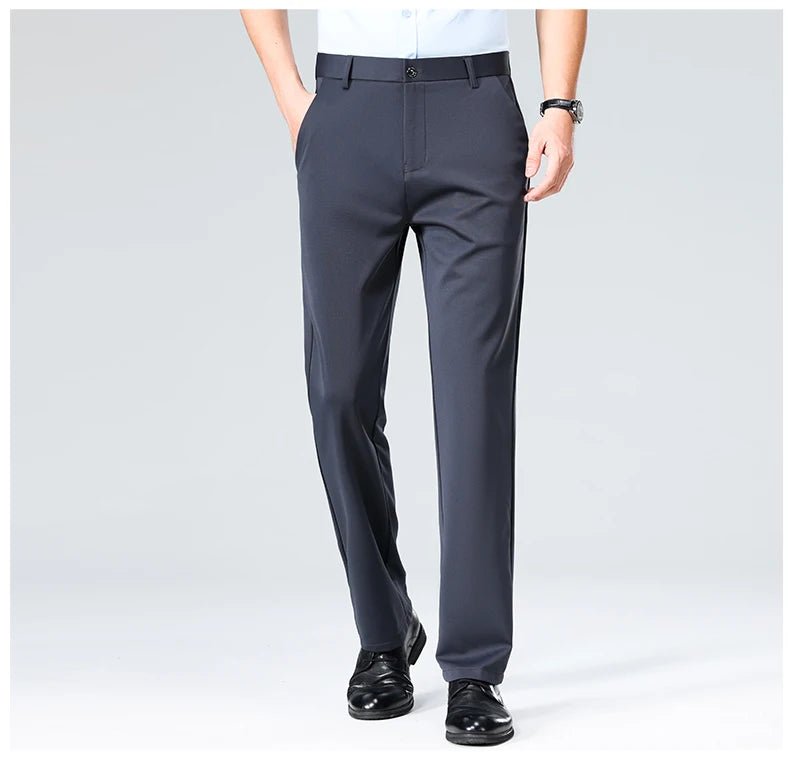 Thin Trousers Men Formal Dress Suit Pants