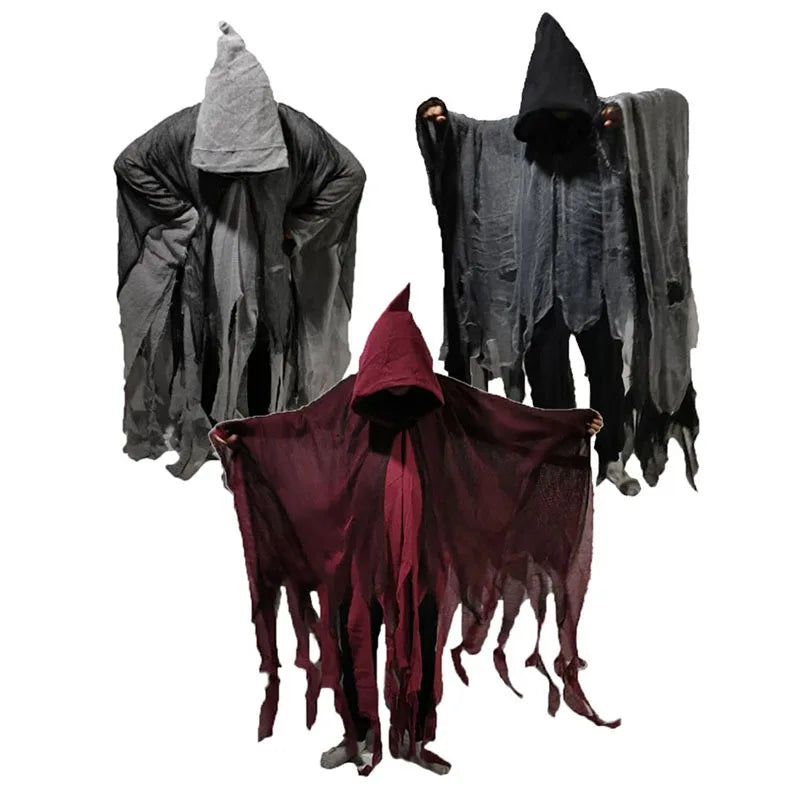 Halloween Hooded Cloak Cape Costume for Adults Witch Vampire