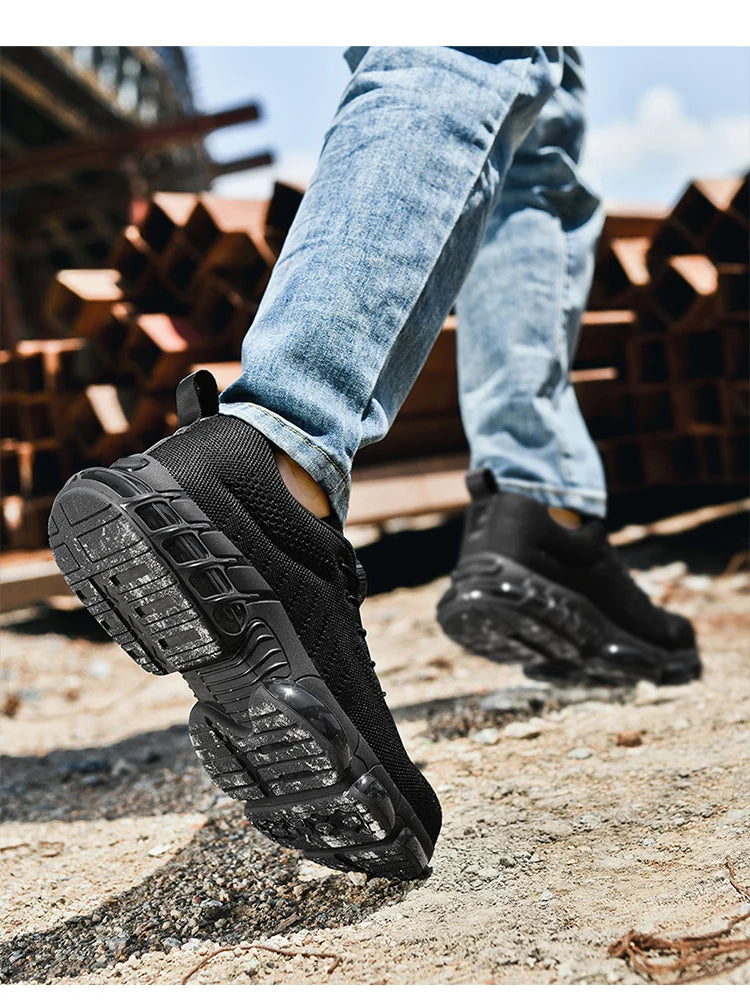 Men's Military Tactical Boots Army Boots Men Side Zipper Military Boots Men Anti-Slip Ankle Boots Work Safety Shoes Hiking Shoe