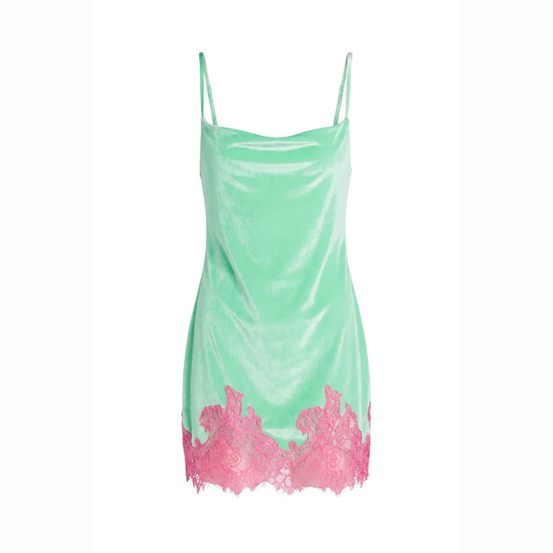 Sequined Loose Sling Short Dress