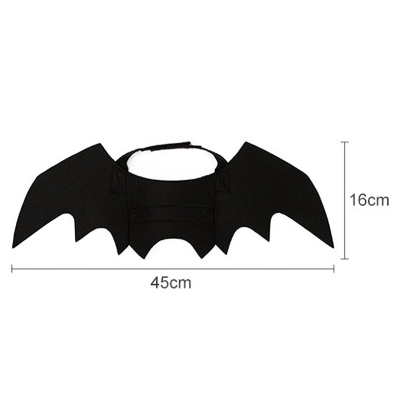 Halloween Cute Pet Clothes Black Bat Wings Harness