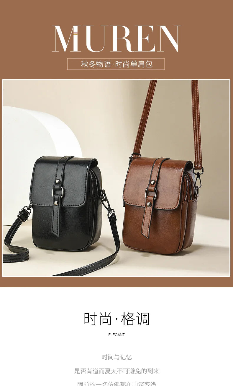 Flap Phone Bag High Quality Pu Leather Shoulder Bags for Women New Ladies  Crossbody Bag Luxury Brand Designer Handbags