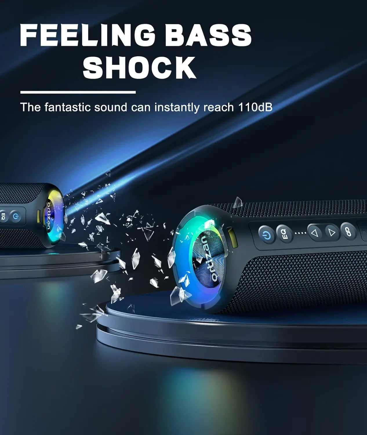 Bluetooth Speakers 40W Enhanced Bass Portable