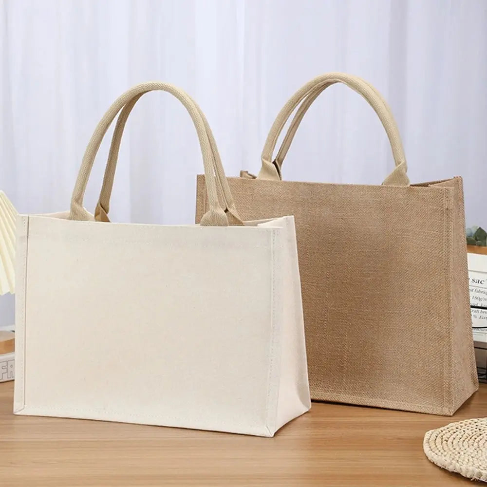 Hand Drawn Canvas Bag Reusable Large Capacity