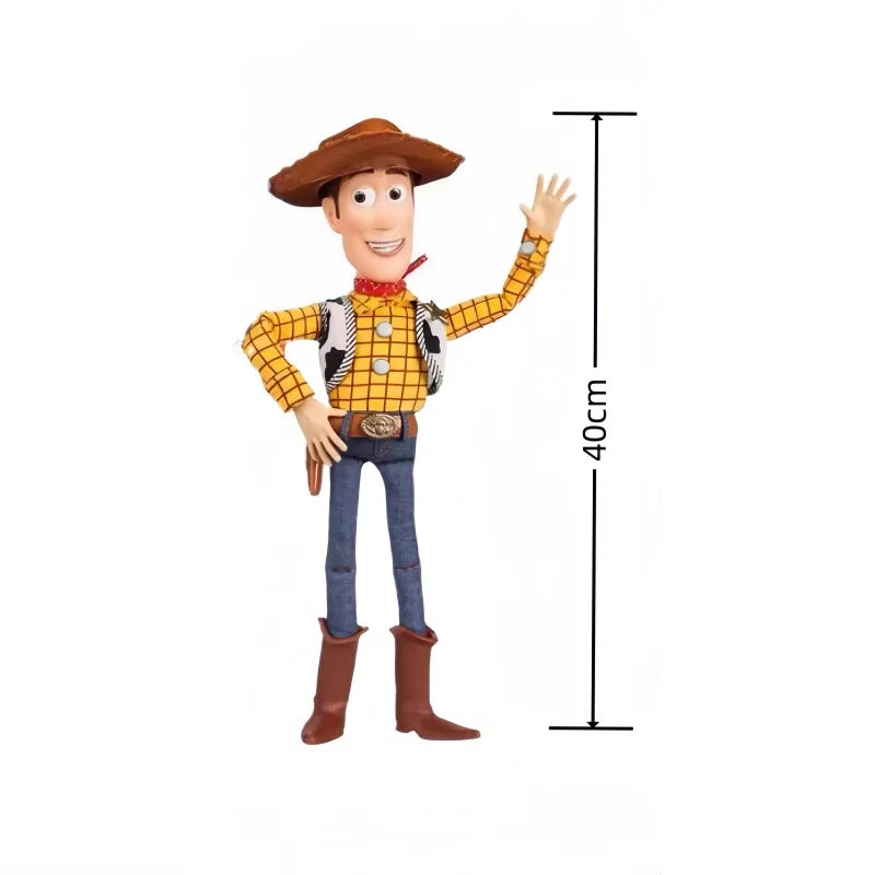 Disney Hot Movie Pixar Toy Story 5 40cm Woody Action Figures English Sound Character Doll Cloth Cowboy Birthday Xmas Gift