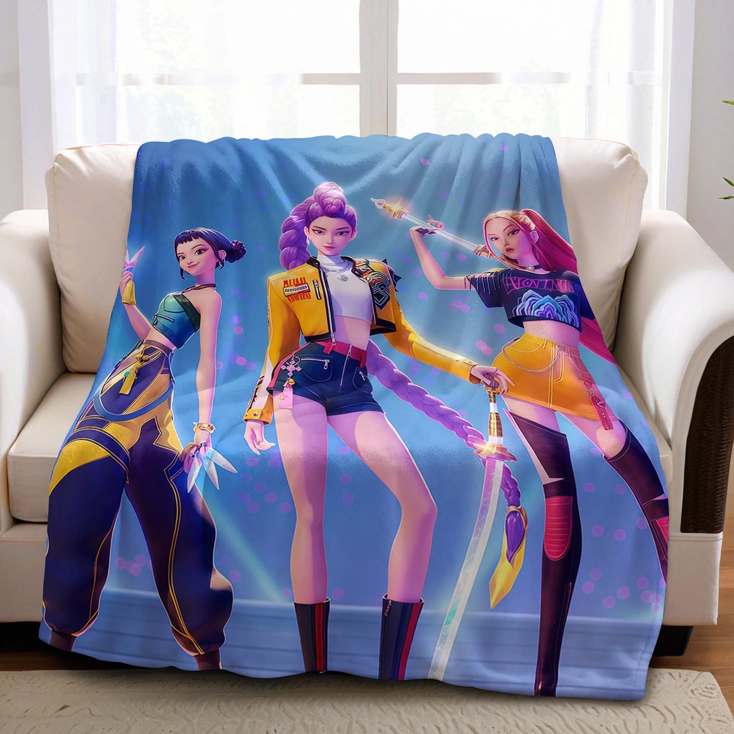 Demon Hunter Lightweight Microfiber Soft Fleece Blanket