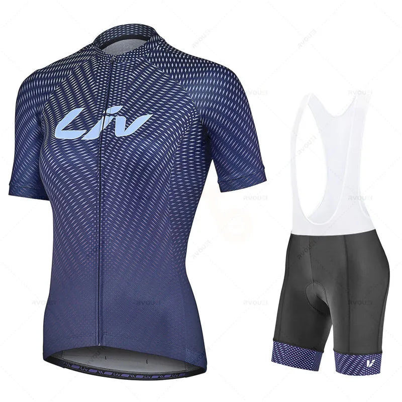2026 New LIV Pro Cycling Jersey Set Woman MTB Bike Clothes Summer Bicycle Clothing Cycling Set Maillot Conjunto Ropa Ciclismo
