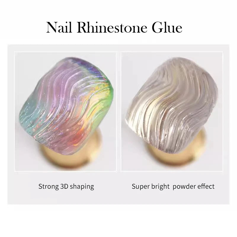 Nail Rhinestone Glue 30ML Gel Nail Glue 3D Shaping Sculpting Carving Flower DIY Decoration  Gem Glue Nail Supplies
