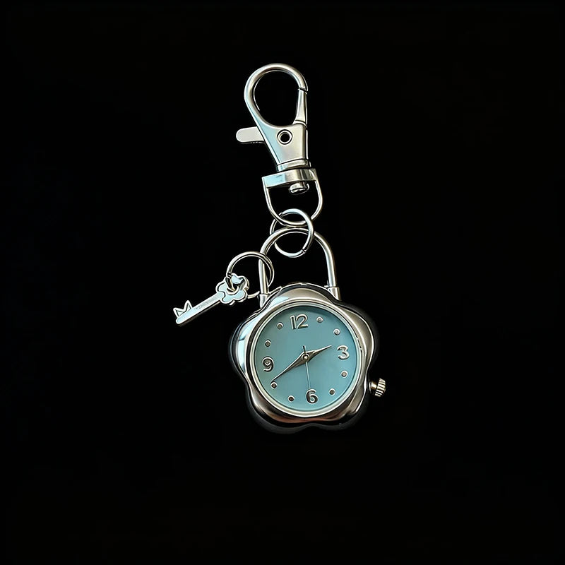 Star Pocket Adjustable Watch Clock Keychain Zinc Alloy