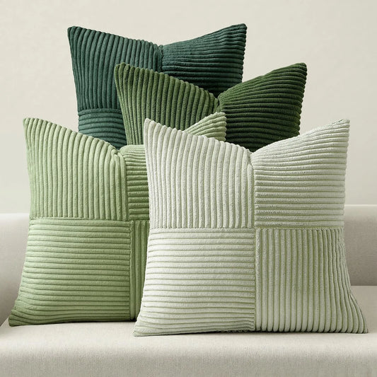 Corduroy Striped Decorative Throw Pillow Cover 45x45CM