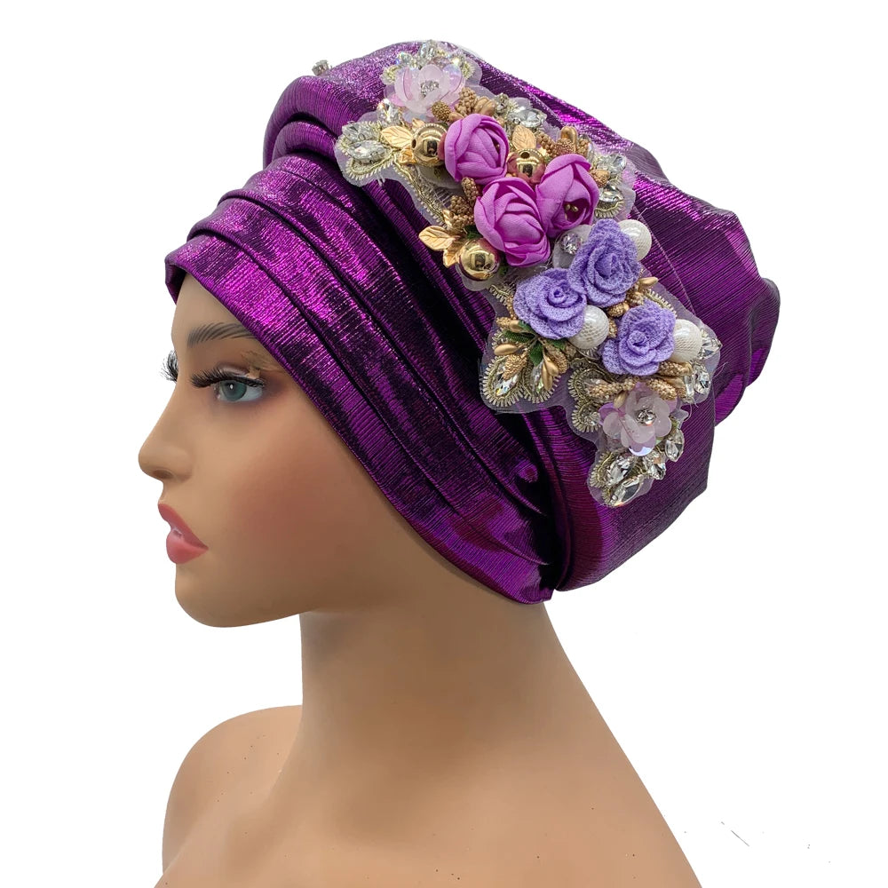 Exquisite Bouquet Turban Cap