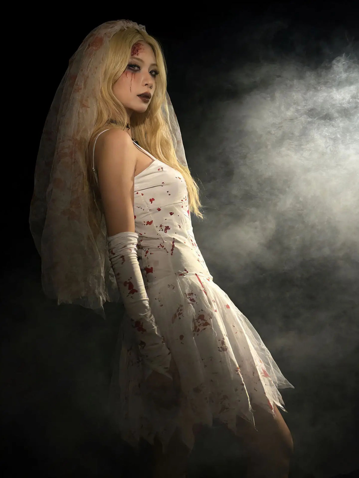 Women Halloween Theme Spaghetti Strap Mini Dress