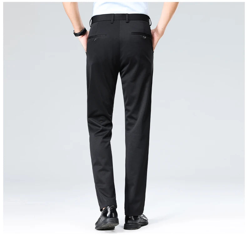 Thin Trousers Men Formal Dress Suit Pants