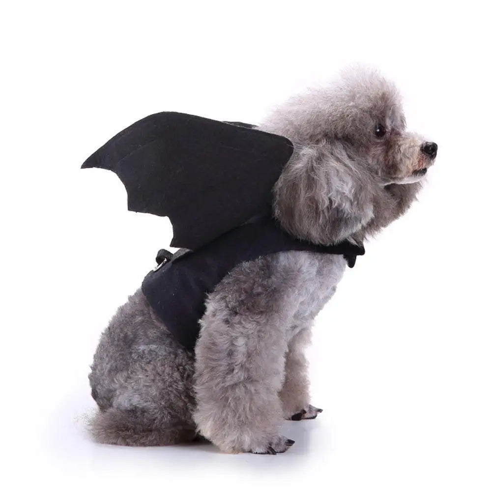 -Halloween Pet Costume - Cute Black Bat Wings Harness Costume For Cats And Dogs,
