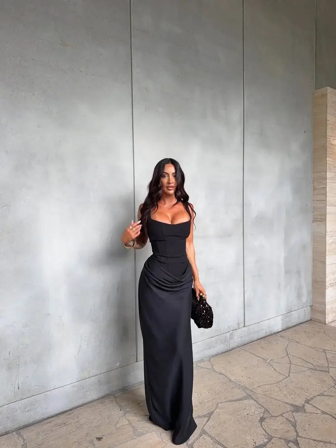 Backless Slim Evening Gown