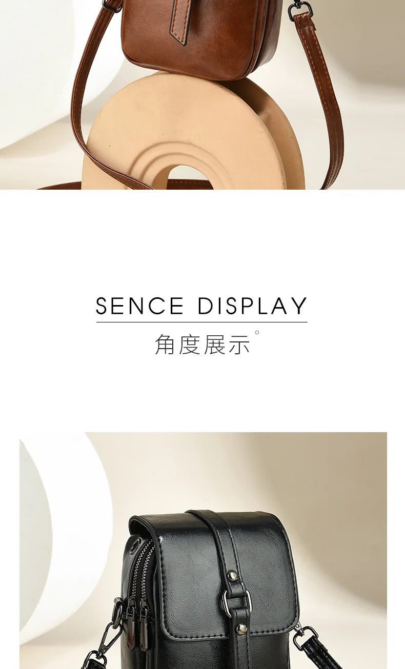 Flap Phone Bag High Quality Pu Leather Shoulder Bags for Women New Ladies  Crossbody Bag Luxury Brand Designer Handbags